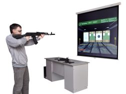 Интерактивный беспроводной лазерный стрелковый тренажер «Штурмовик-2» (мультимедийная система, массогабаритные макеты оружия)